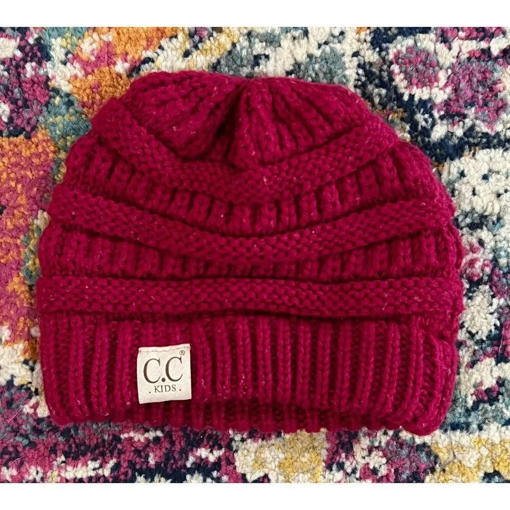 C.C Kids' Cute Warm and Comfy Children's Knit Ski Beanie Hat